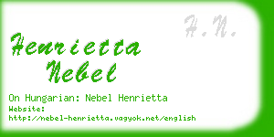 henrietta nebel business card